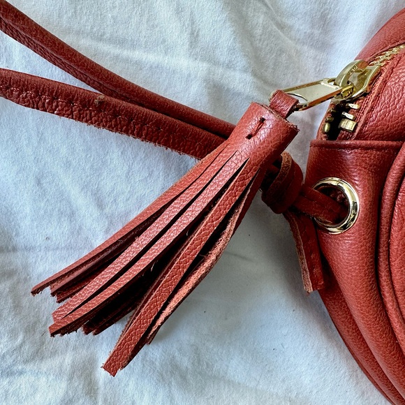 Vintage American Apparel Leather Crossbody Circle Purse - Picture 3 of 3